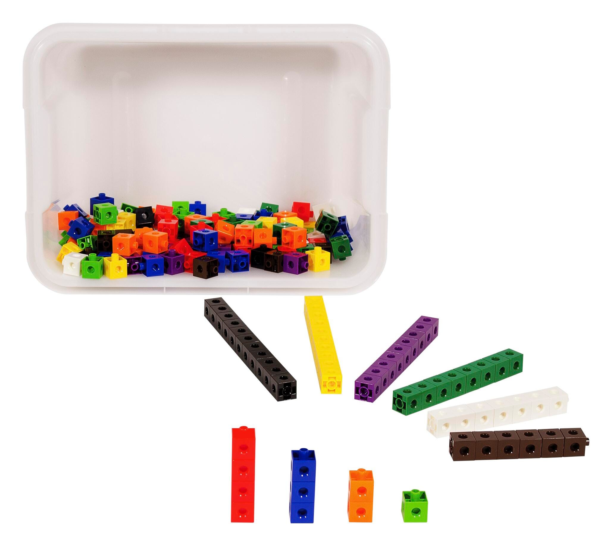 School Smart Linking Manipulative Cubes, Assorted Colors, Set of 400 2102815